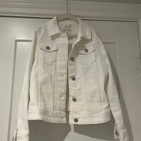 Crewcuts Kids White Jean Jacket - Picture 1 of 7